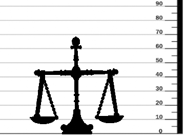 miniature Scale of Justice by Printed Obsession