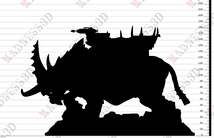 miniature Goragora - Great Orcish War Beast by DM Stash