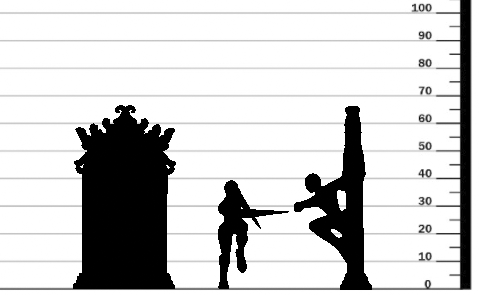 miniature Silver Golem by Printed Obsession