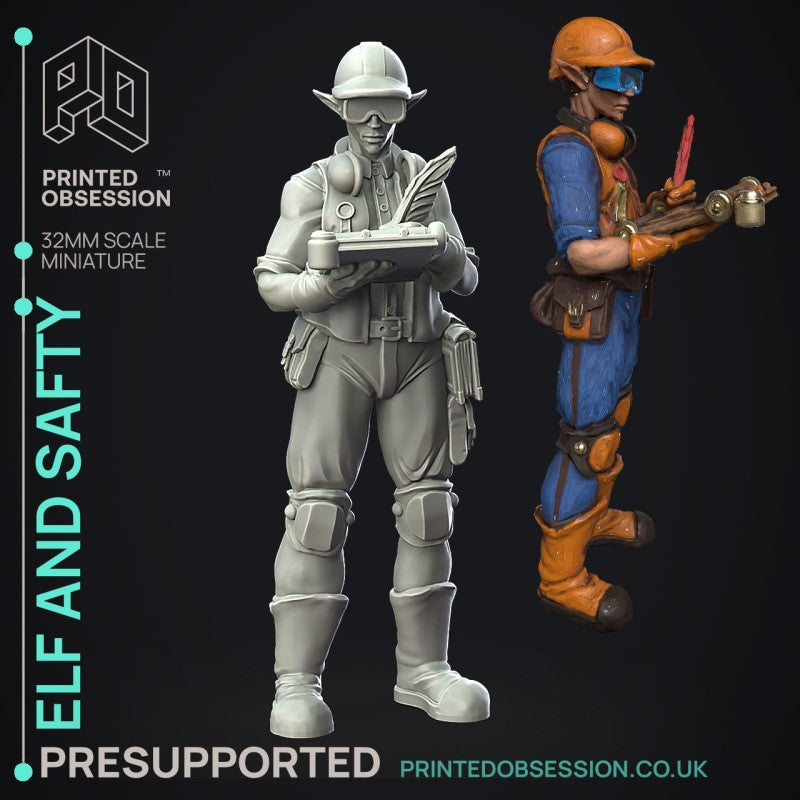 Miniature Elf and Safty by Printed Obsession