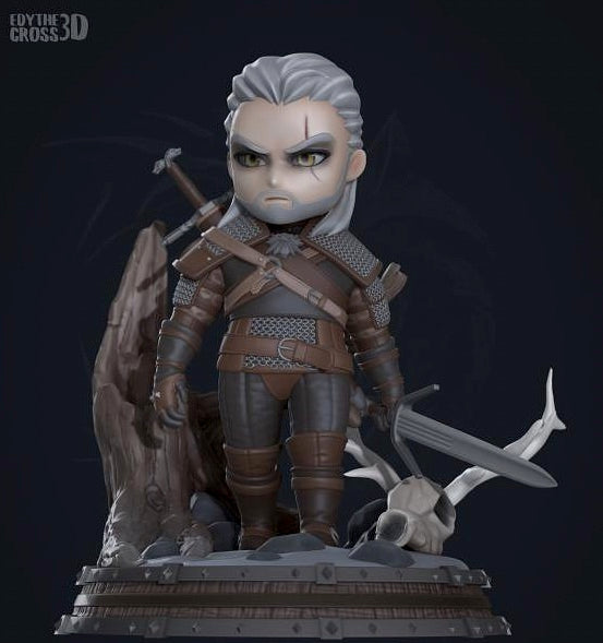 Miniature Chibi Geralt - The Witcher
