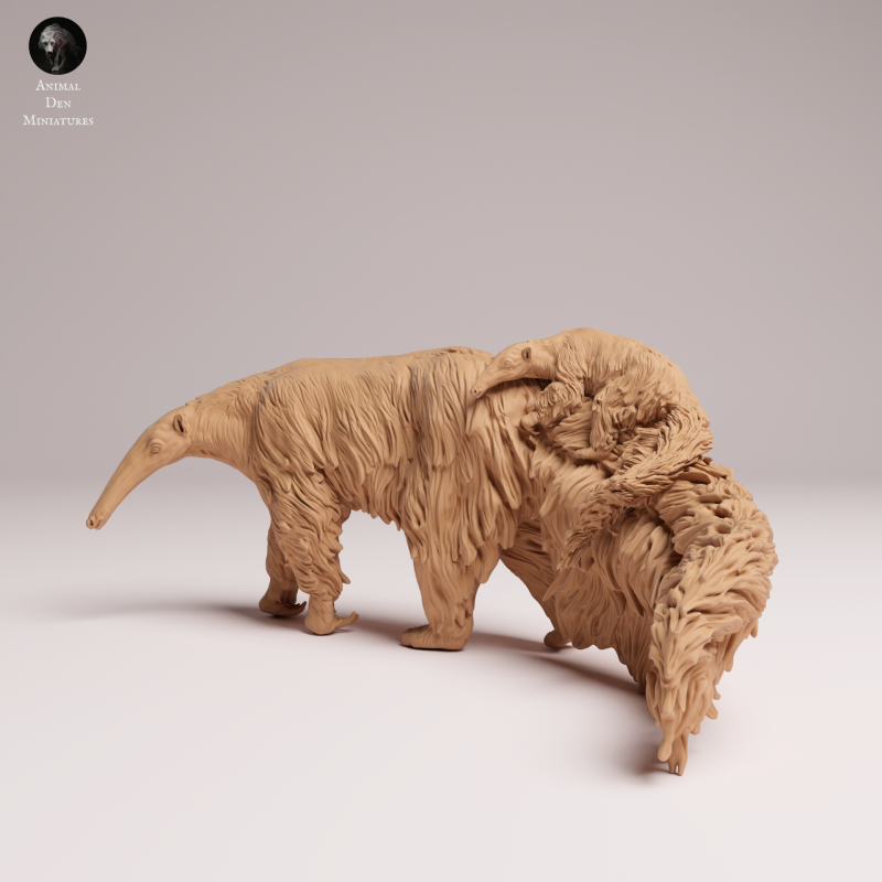 Giant Anteater - With Pup - 1-24