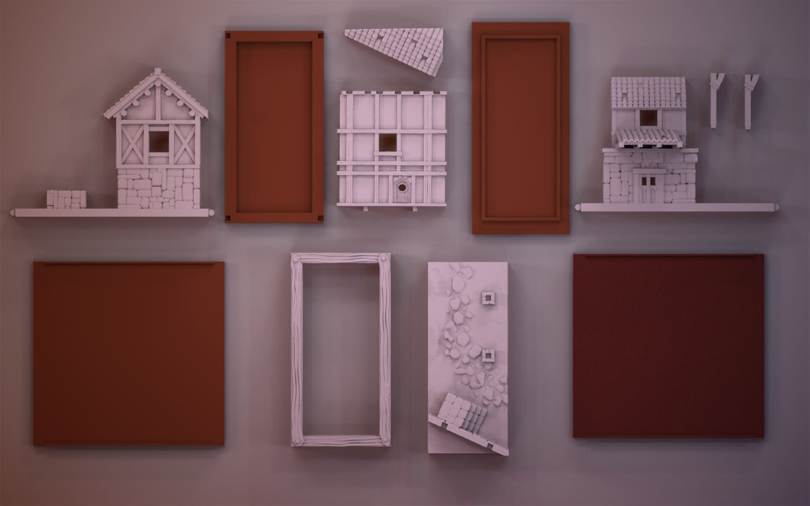 Booknooks - Medieval Village - FDM