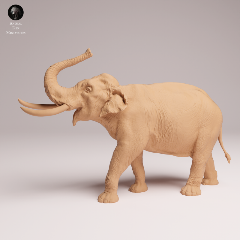 Indian Elephant Bull Showering 1:32