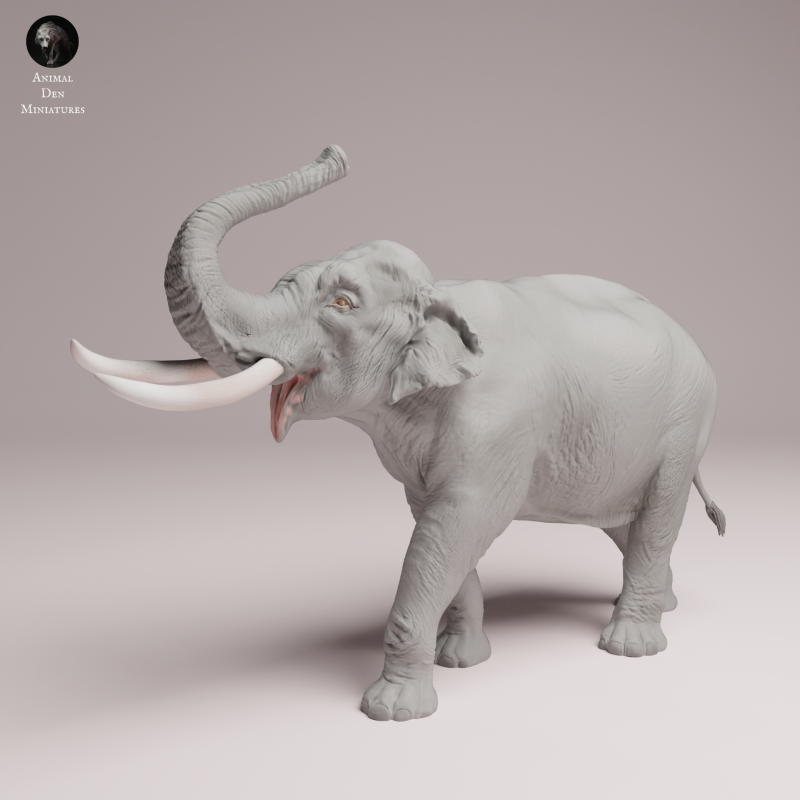 Indian Elephant Bull Showering 1:32