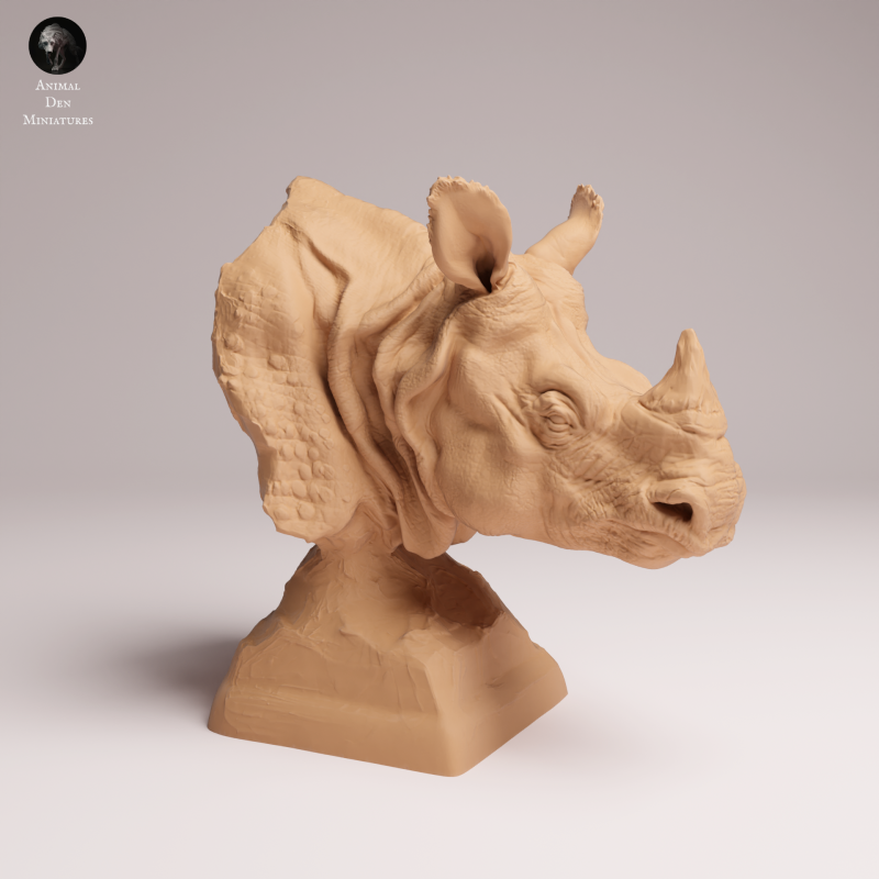 Indian Rhino 1:24 - Bust