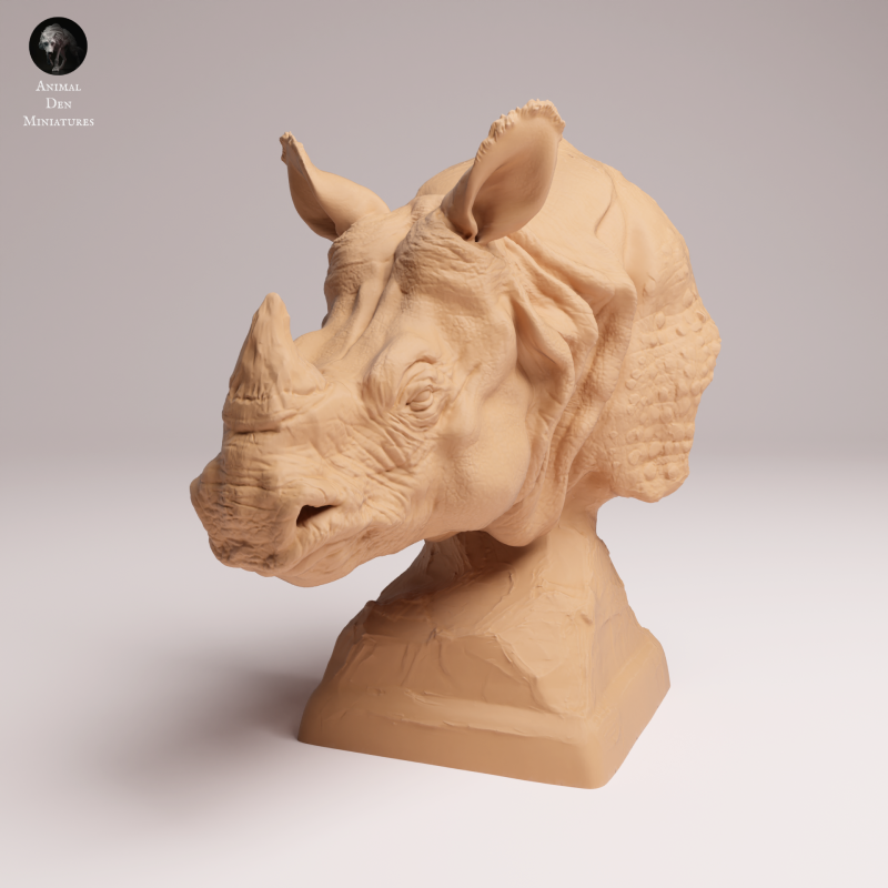 Indian Rhino 1:24 - Bust