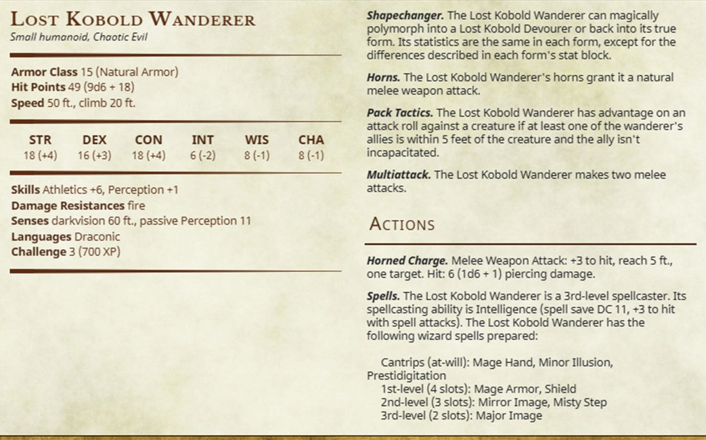 Miniature Lost Kobold by Printed Obsession