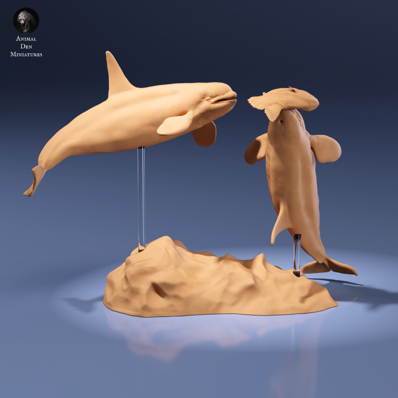 Ocean Sunfish and Orcas 1:76
