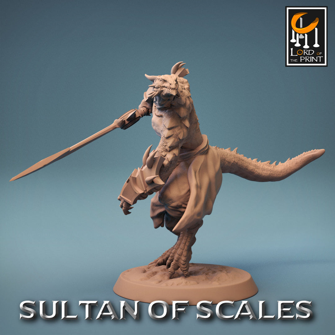 miniature Dragonborn Soldier by Lord of the Print
