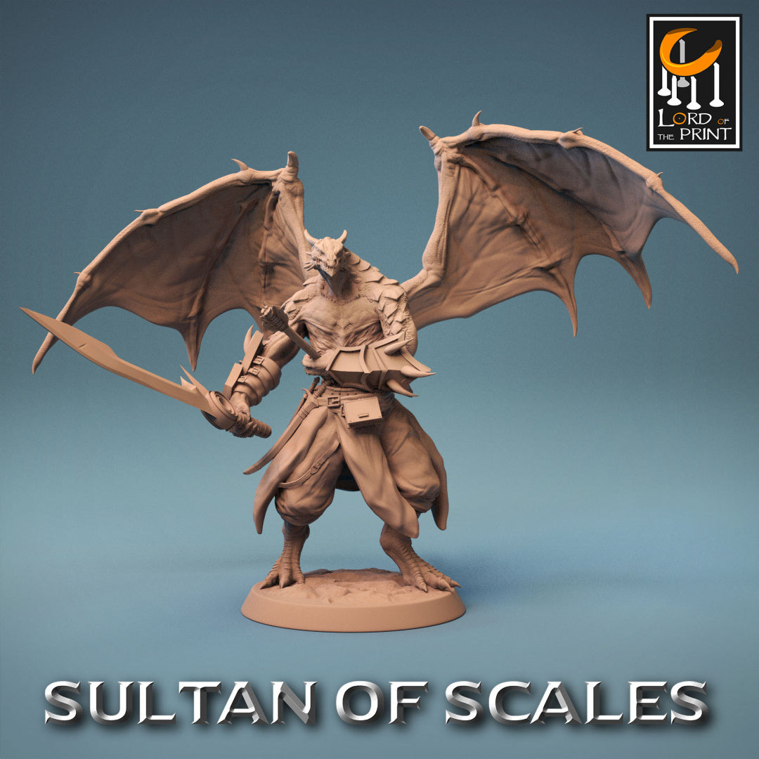 miniature Dragonborn Soldier by Lord of the Print