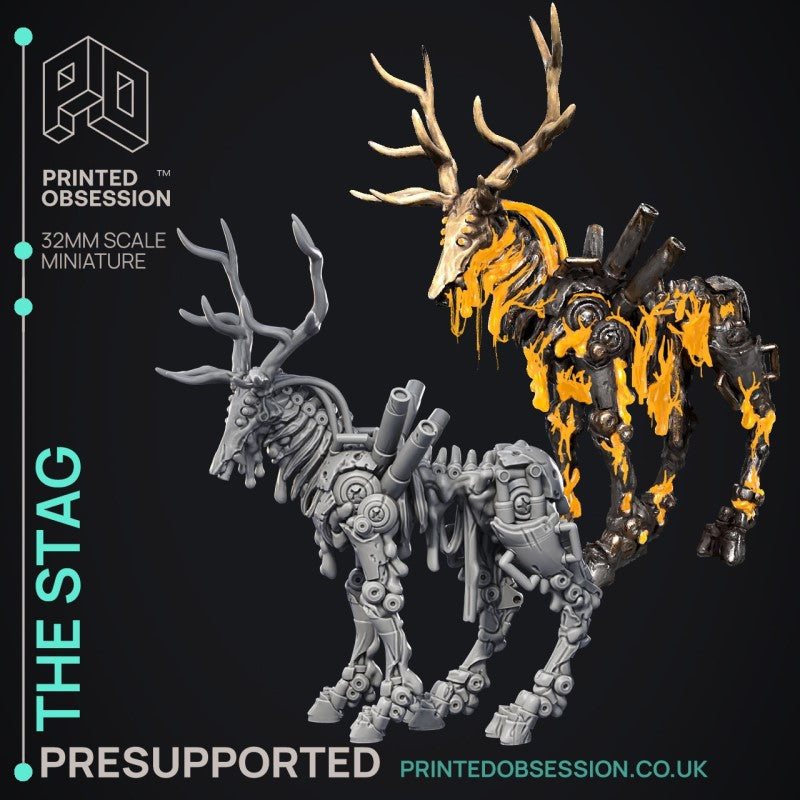 miniature Stag by Printed Obsession