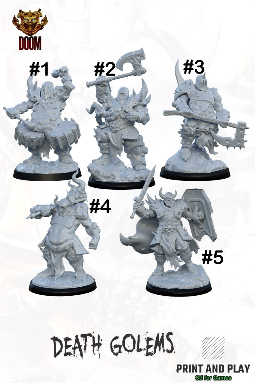 Death golem warrior drummer warband