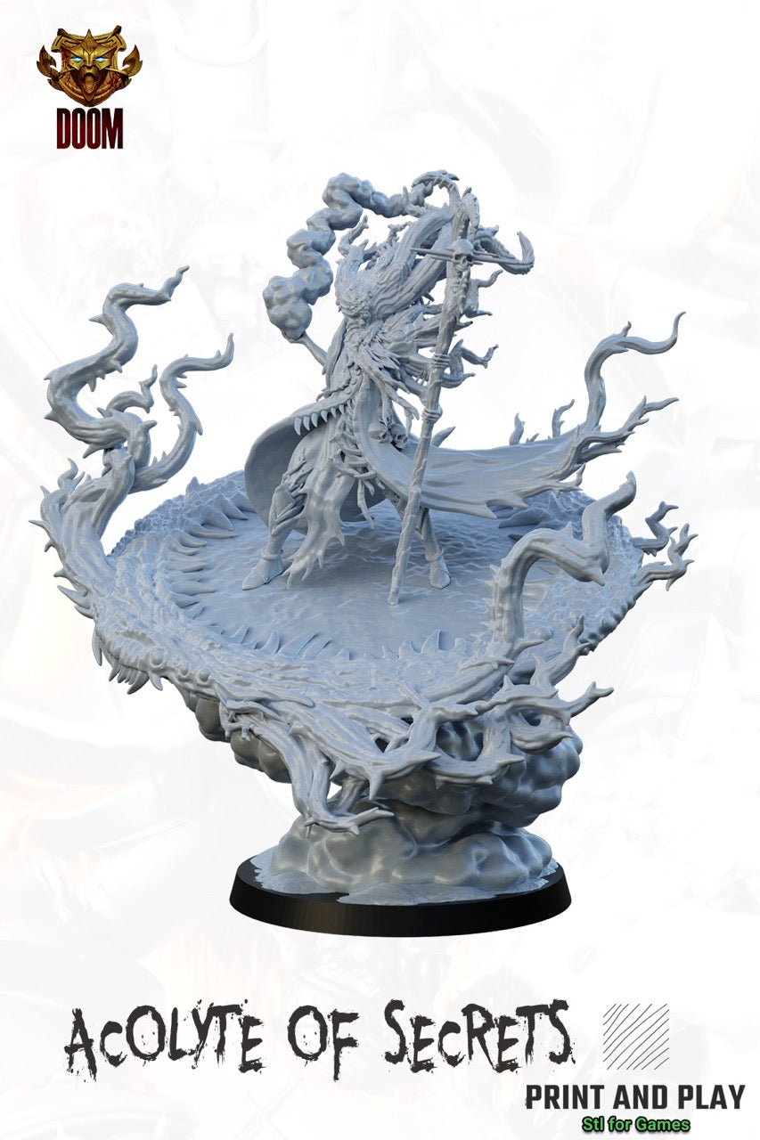 Infernal caster Unpainted Resin 3D Printed Miniature