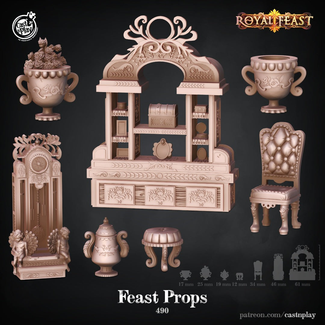 Castle Furniture unpainted resin unpainted resin 3D Printed Miniature