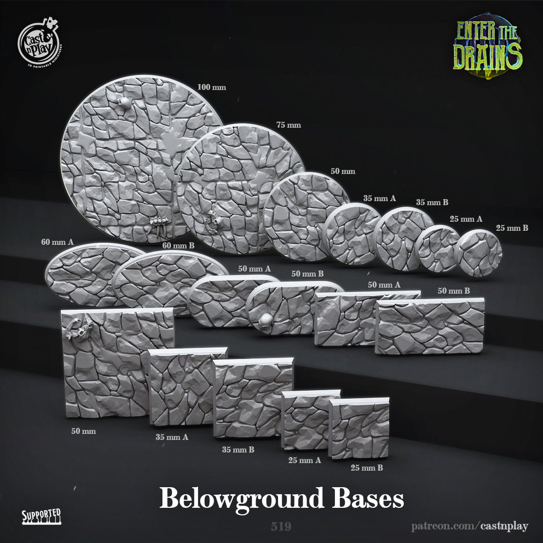 packed stone unpainted resin unpainted resin 3D Printed Bases