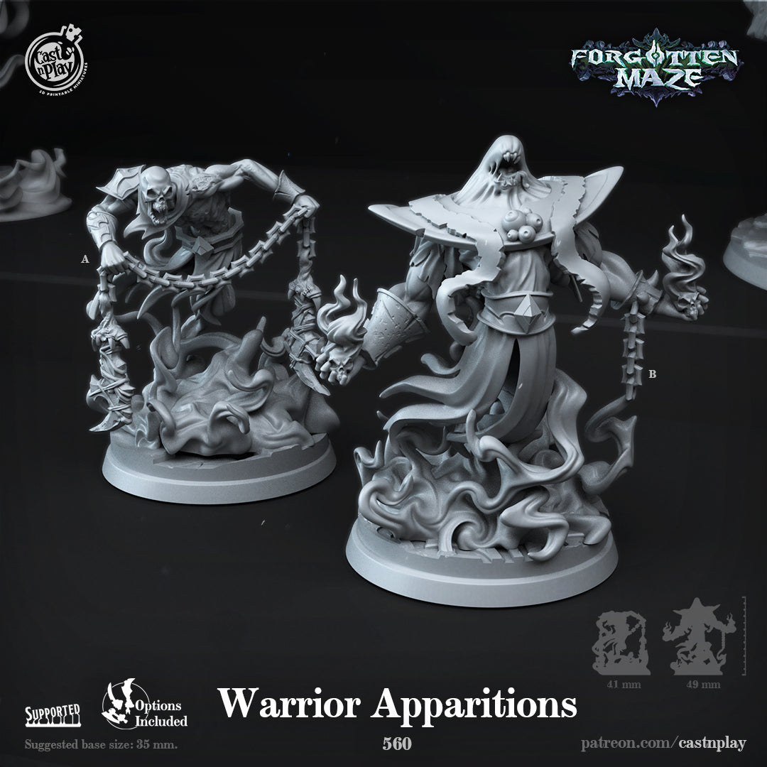 spirit undead apparitions unpainted rpg mini