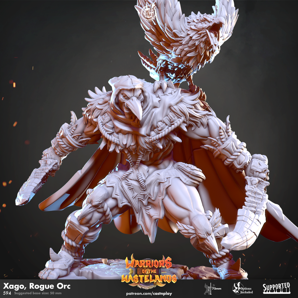 Xago - Rogue Orc miniature sculpted by Cast n Play