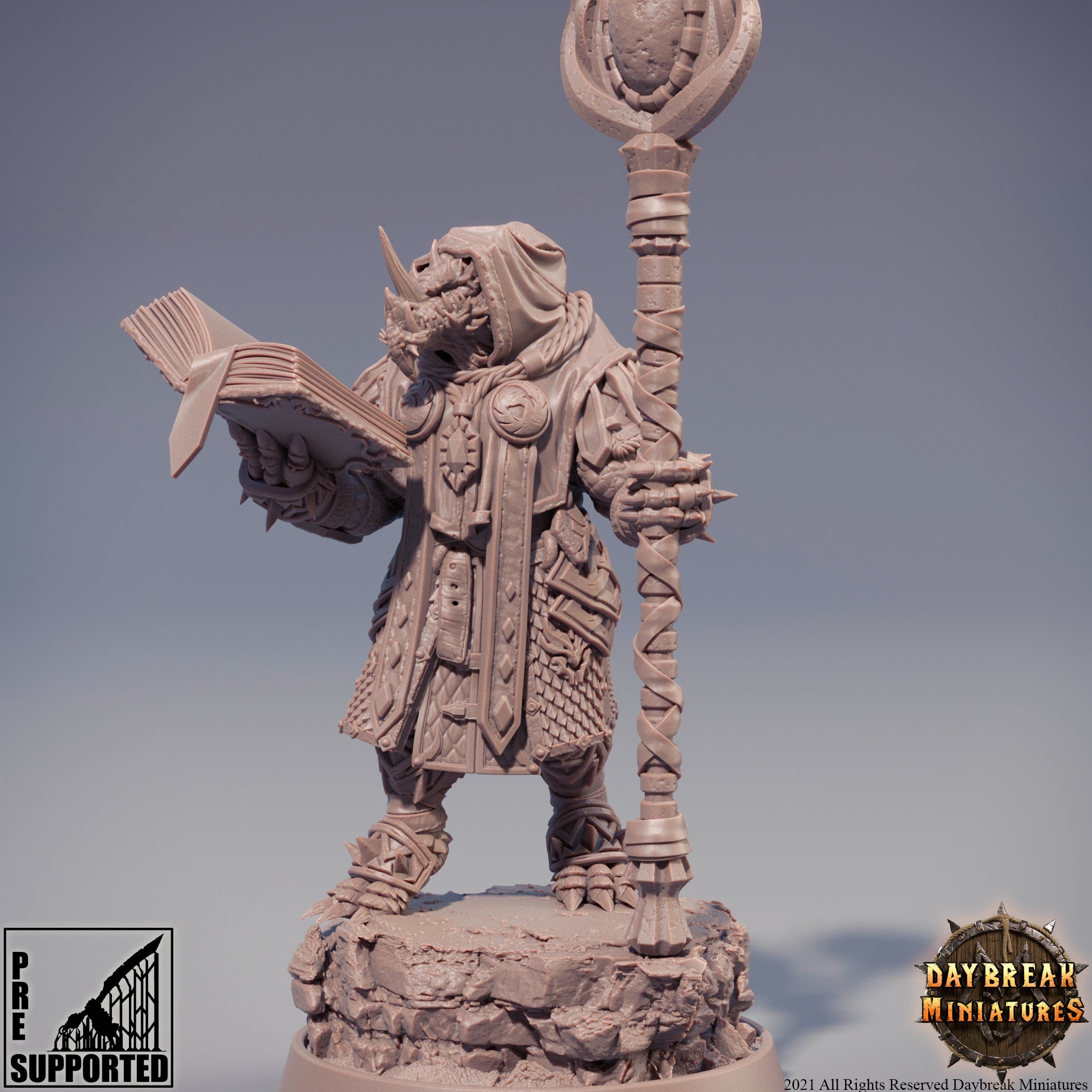 Dragonborn caster warlock wizard unpainted resin unpainted resin 3D Printed Miniature
