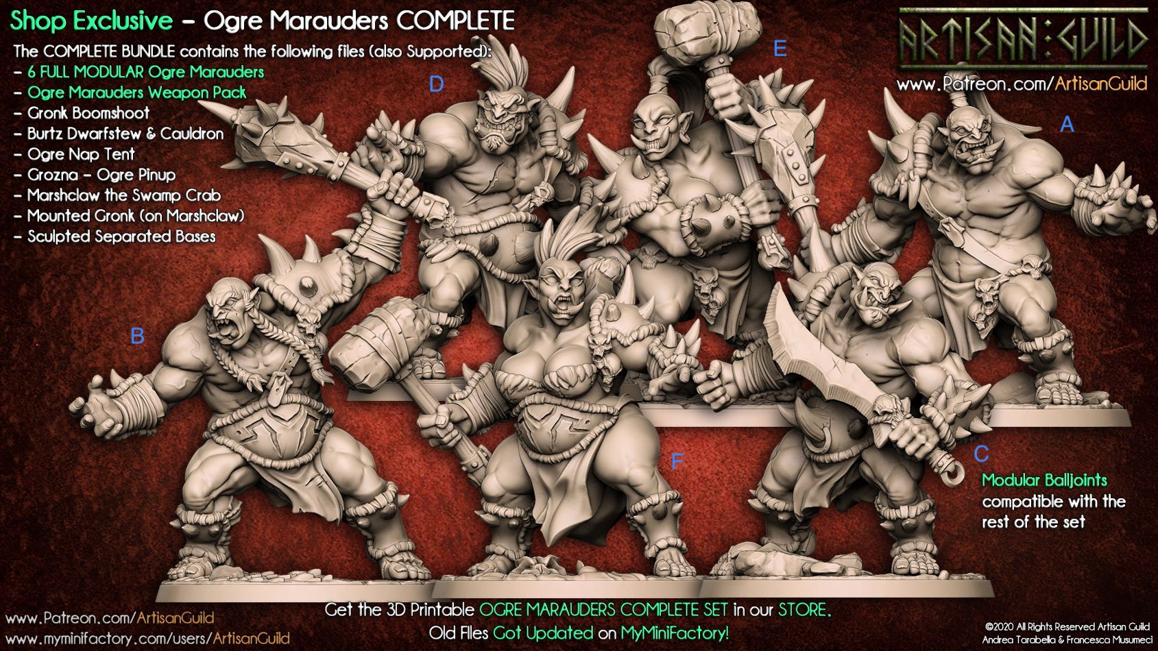 ogre orc fighter barbarian  unpainted resin unpainted resin 3D Printed Miniature