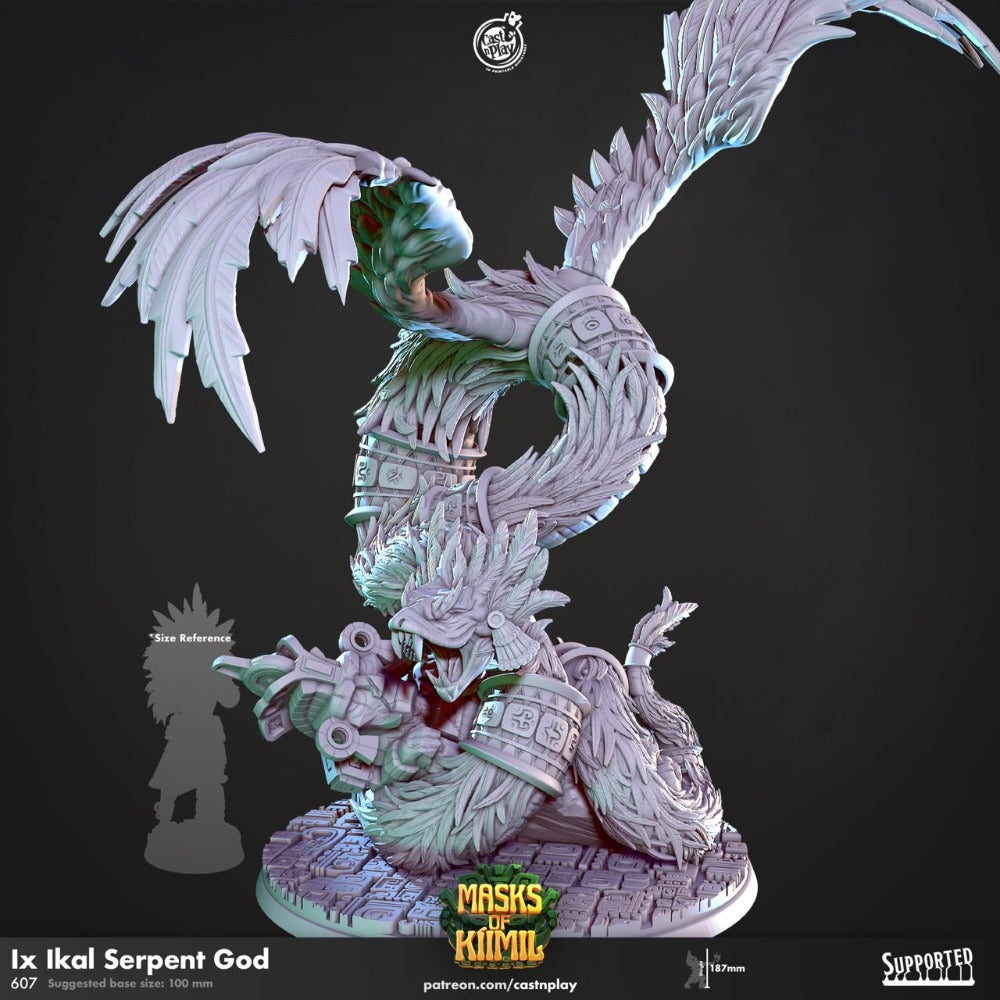 miniature Ix Ikal - Serpent God sculpted by Cast n Play