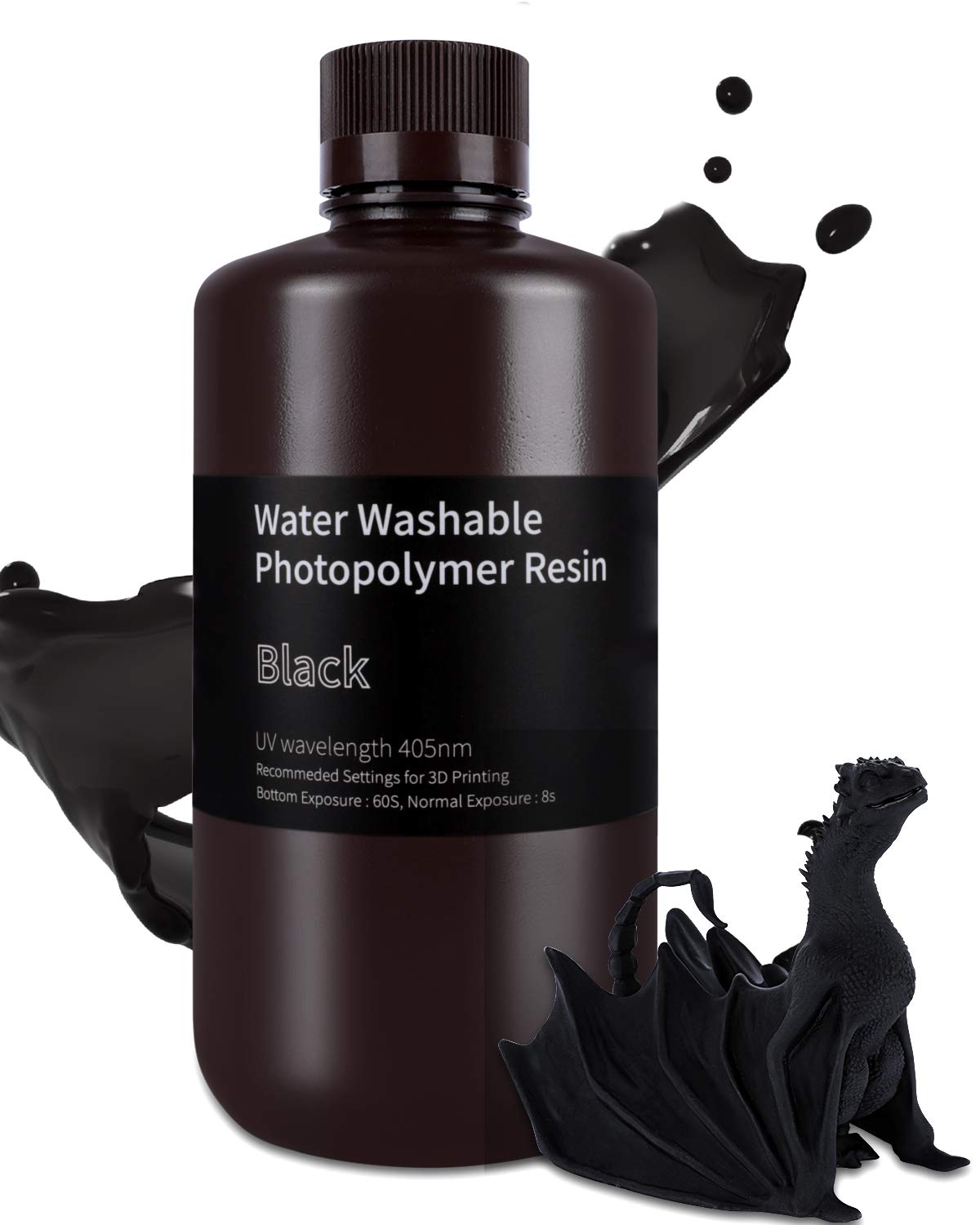 Elegoo Water Washable Black resin - 1KG