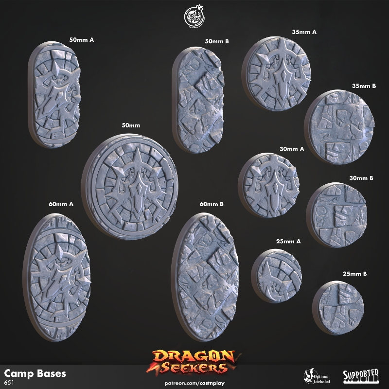 Dragonian Camp Bases sculpted by Cast n Play