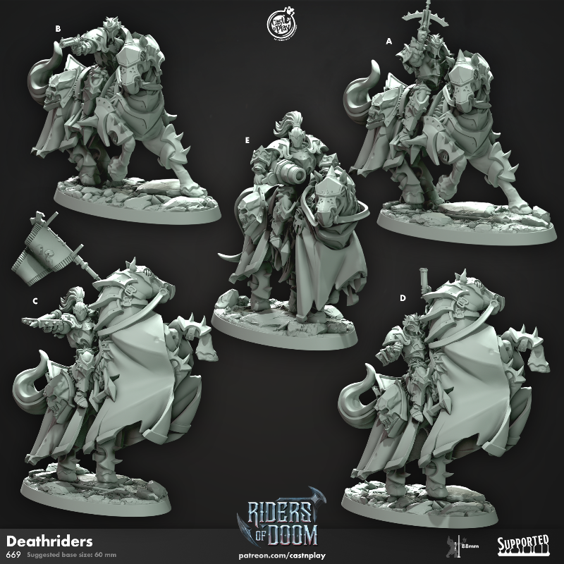 miniature Deathriders sculpted by Cast n Play
