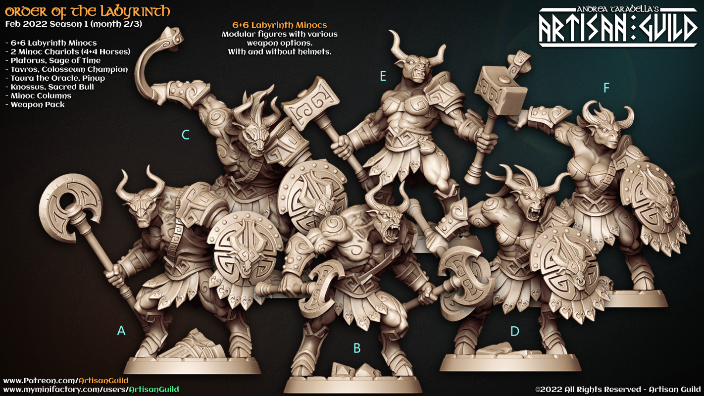 minotaur beastfolk bull fighter barbarian unpainted resin unpainted resin 3D Printed Miniature