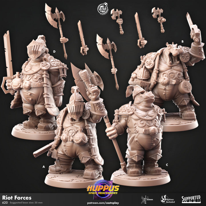 miniature Riot forces sculpted by Cast n Play
