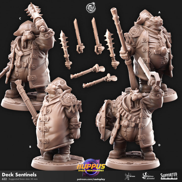 miniature Deck Sentinels sculpted by Cast n Play