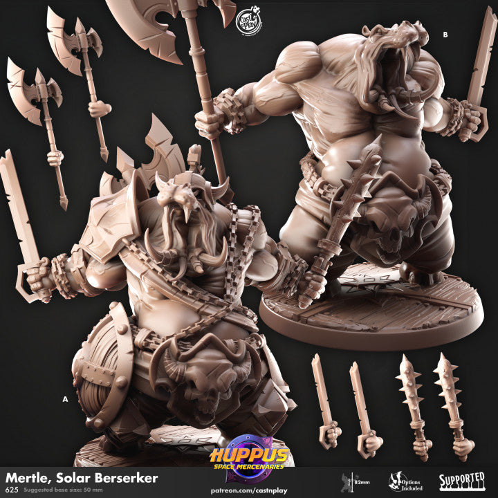 miniature Mertle Solar Berserker sculpted by Cast n Play