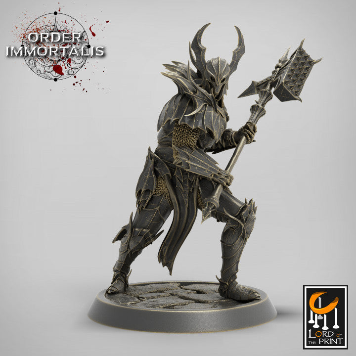Bloodknight Hammer guard miniature by Lord of the Print