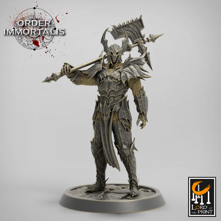 Bloodknight Hammer idle miniature by Lord of the Print