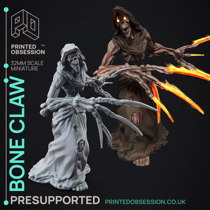 Hooded bone claw skeleton