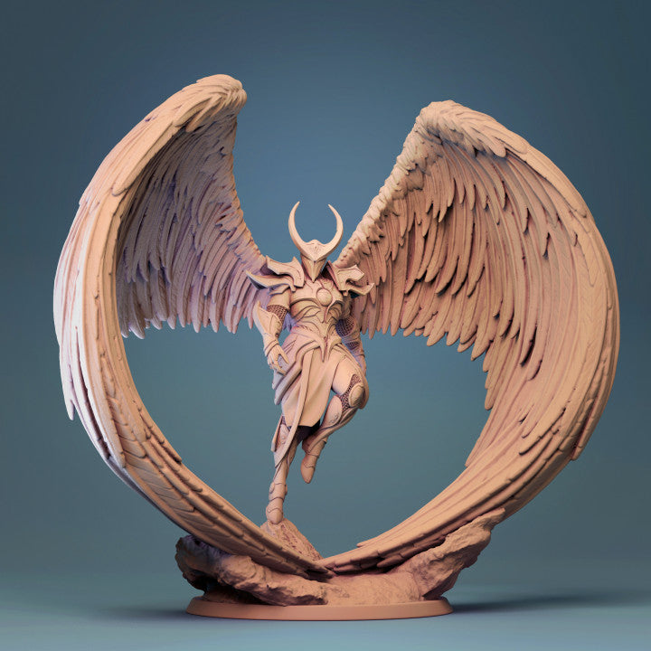 Angelic celestial male knight fighter unpainted resin 3D Printed Miniature