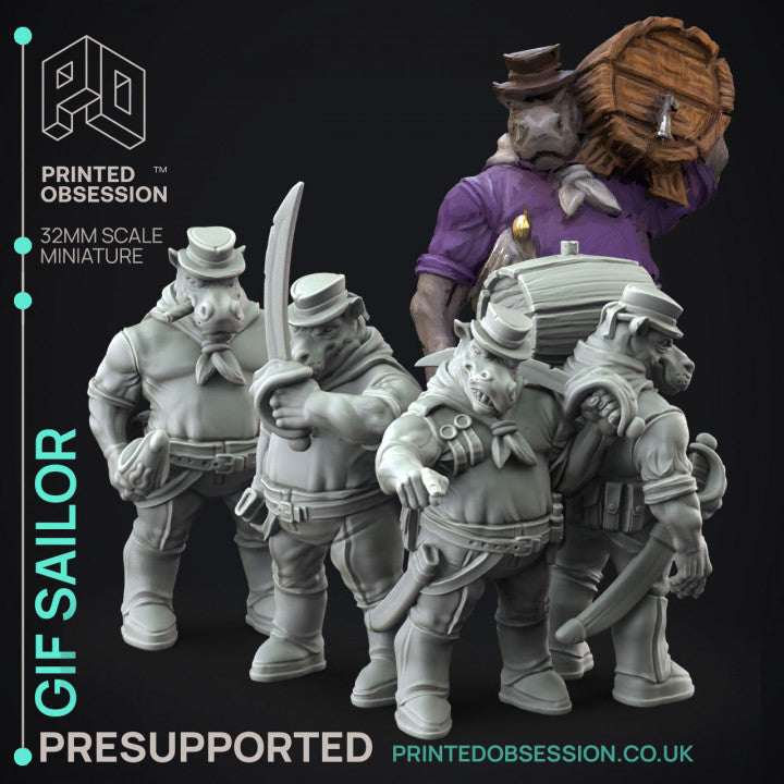 Miniature Giff Sailors by Printed Obsession