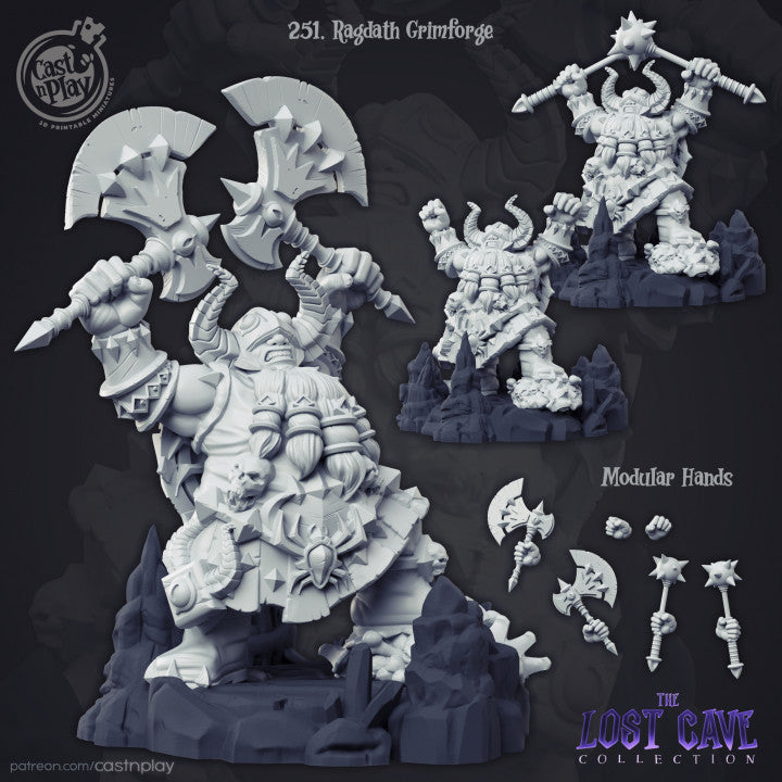 miniature Ragdath Grimforge designed by CastNPlay