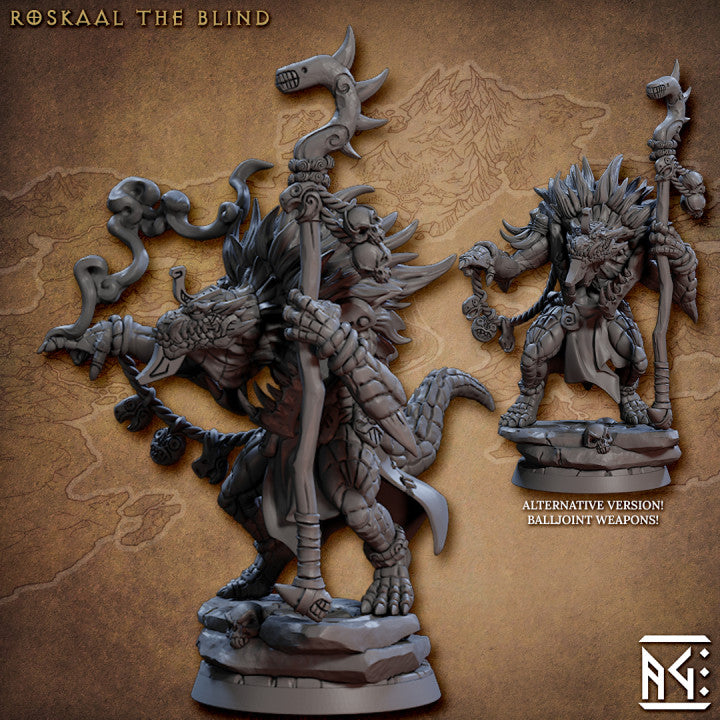 miniature Roskaal the Blind sculpted by Archvillain Games