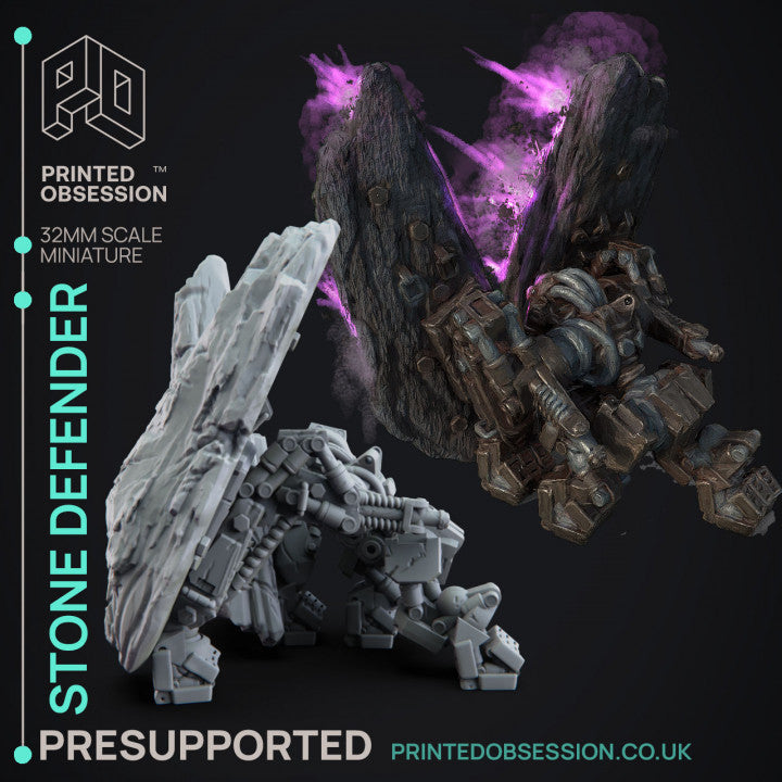 Steam punk stone shield mechanical creature