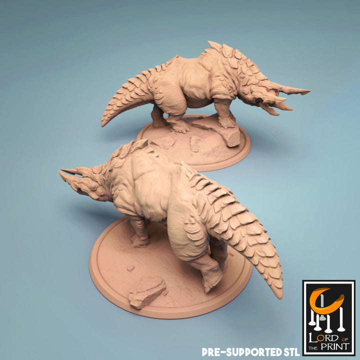 Horned thick hide beast  unpainted resin unpainted resin 3D Printed Miniature