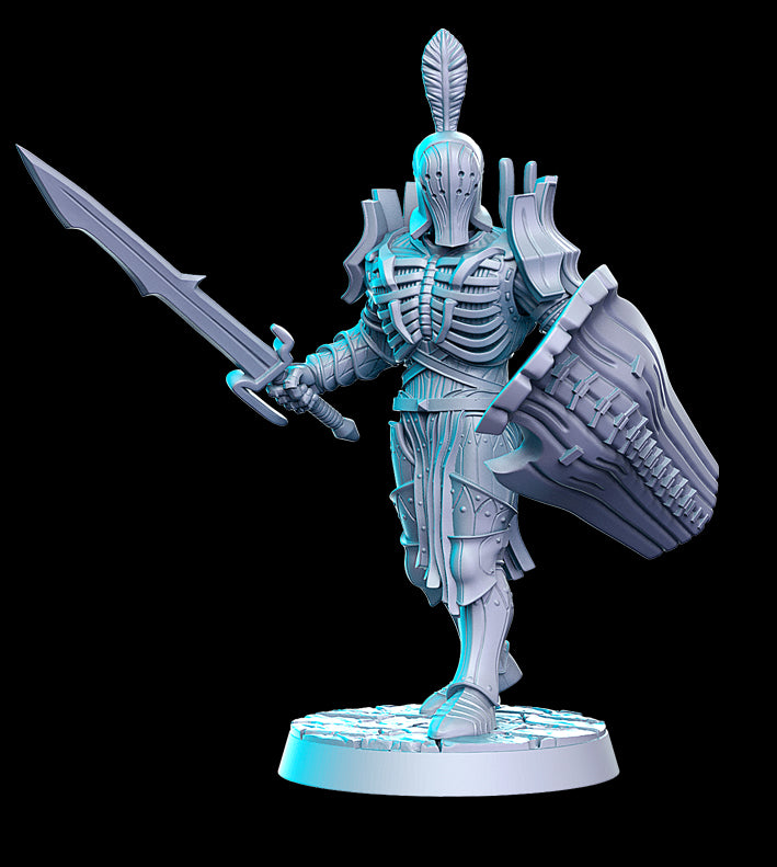 Elf male knight Unpainted Resin 3D Printed Miniature