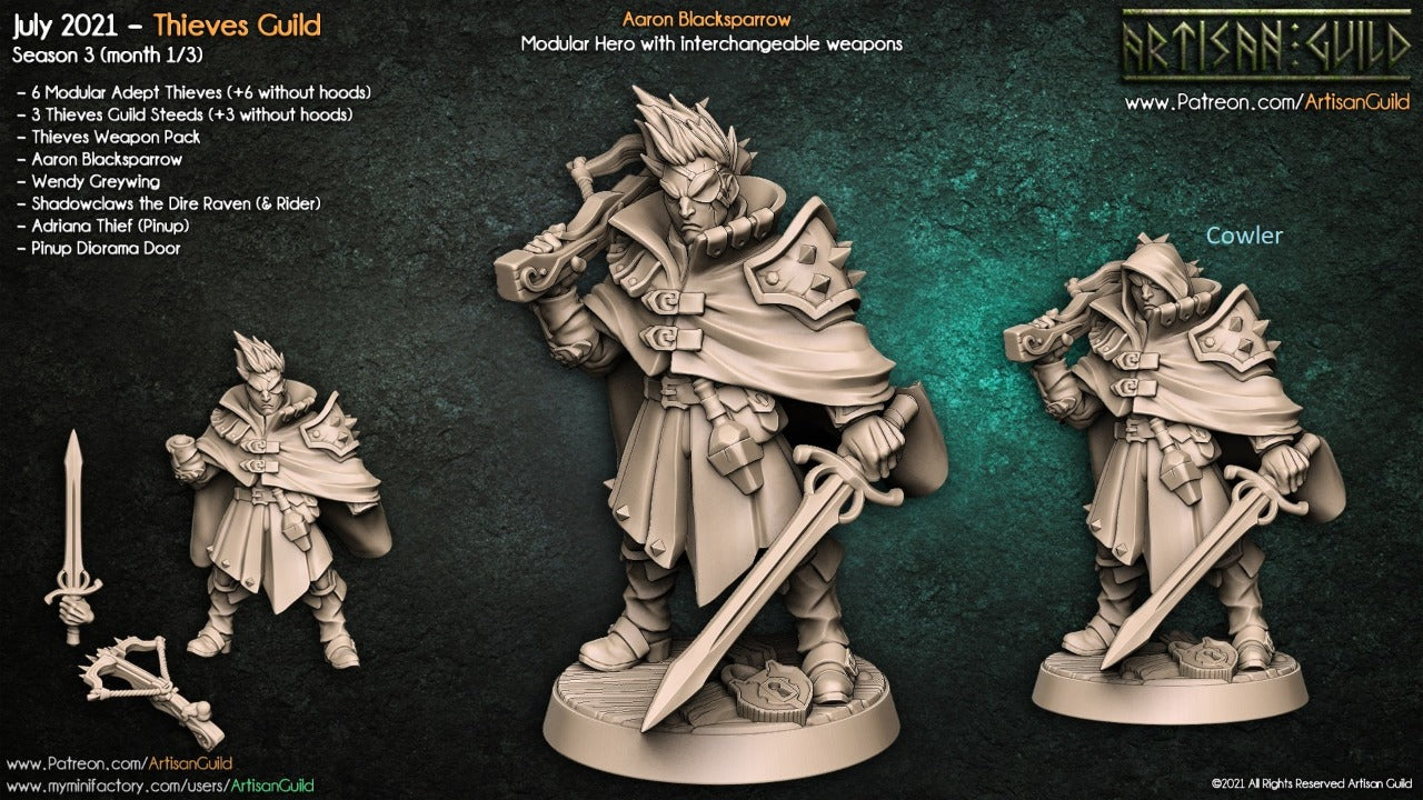 Rogue Fighter Ranger Human Male dnd miniature