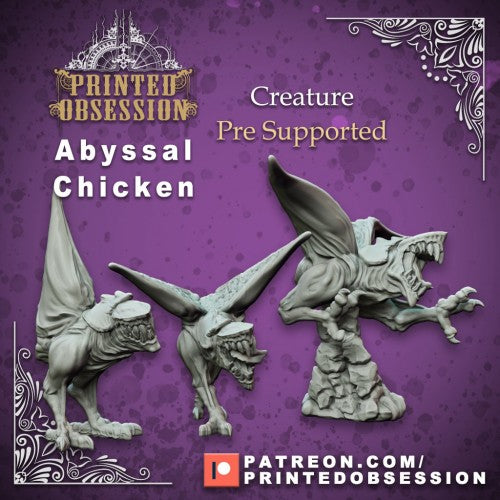 Abyssal squig monster Unpainted Resin 3D Printed Miniature