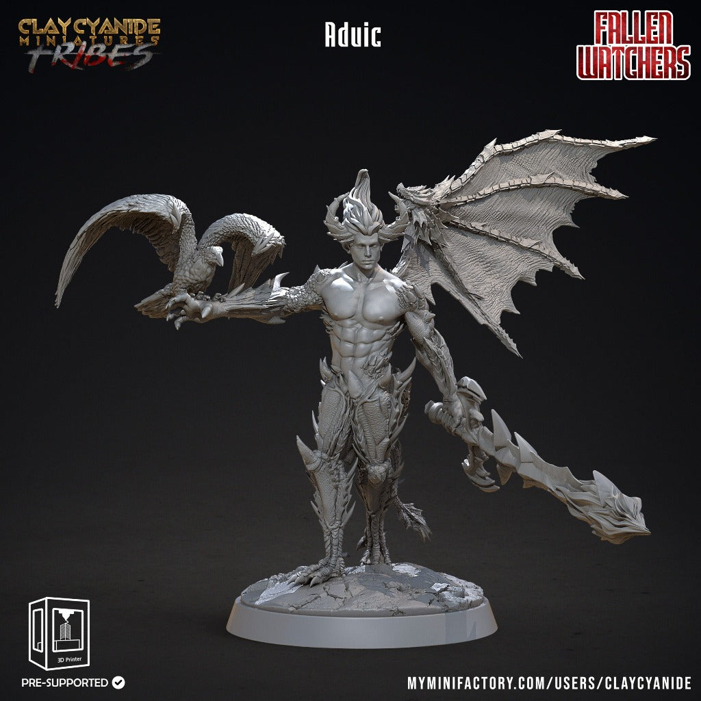 infernal fiendish demon male Unpainted Resin 3D Printed Miniature