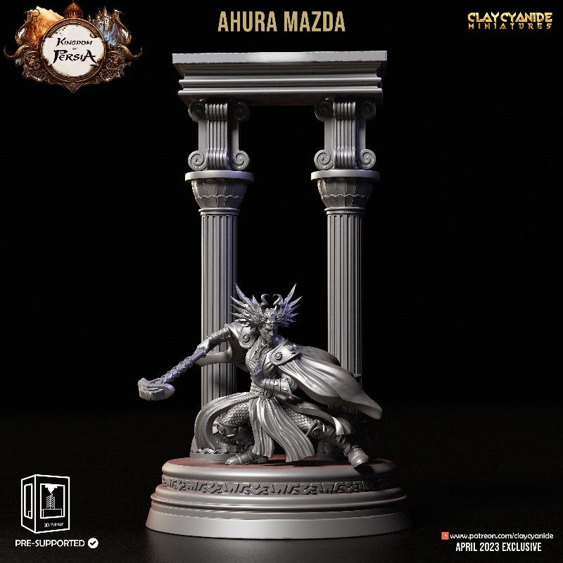 miniature Ahura Mazda sculpted by Clay Cyanide
