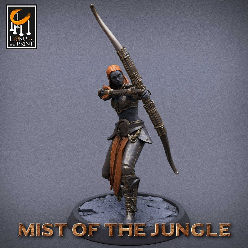 miniature Amazon Light Warrior Bow Attack sculpted by Lord of the Print