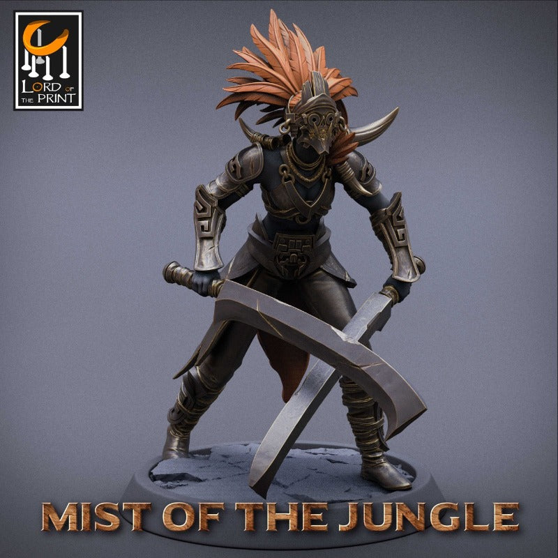 miniature Amazon Light Soldier Dual Sword Stance sculpted by Lord of the Print
