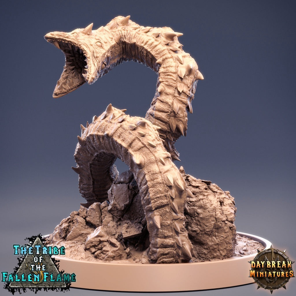 Sand worm creature dessert Unpainted Resin 3D Printed Miniature