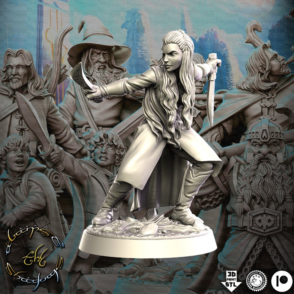 elf female rogue  unpainted resin unpainted resin 3D Printed Miniature